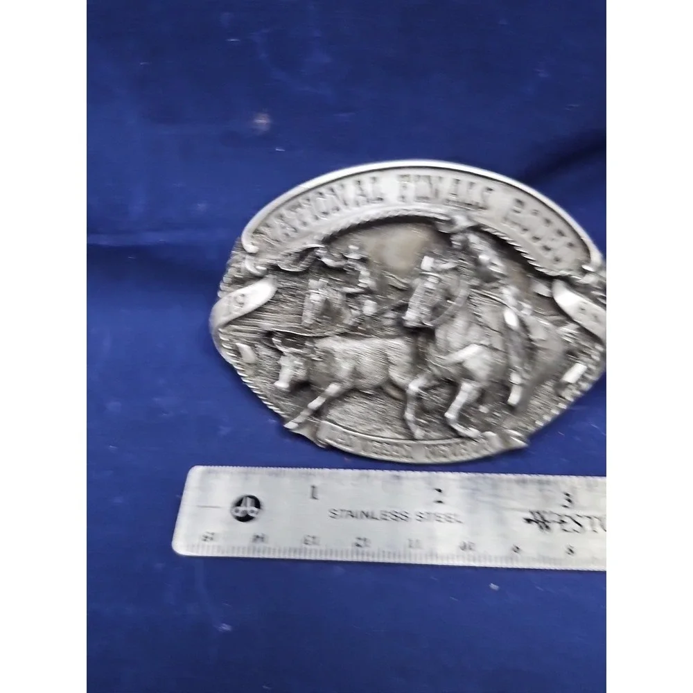 1988 Las Vegas National Finals Rodeo Youth Belt Buckle By Siskiyiou Rare Find!